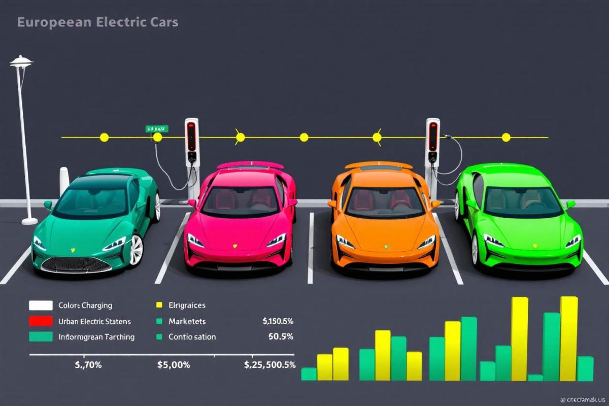 Große Veränderungen beim Marktanteil der Autokonzerne an europäischen E-Auto-Verkäufen